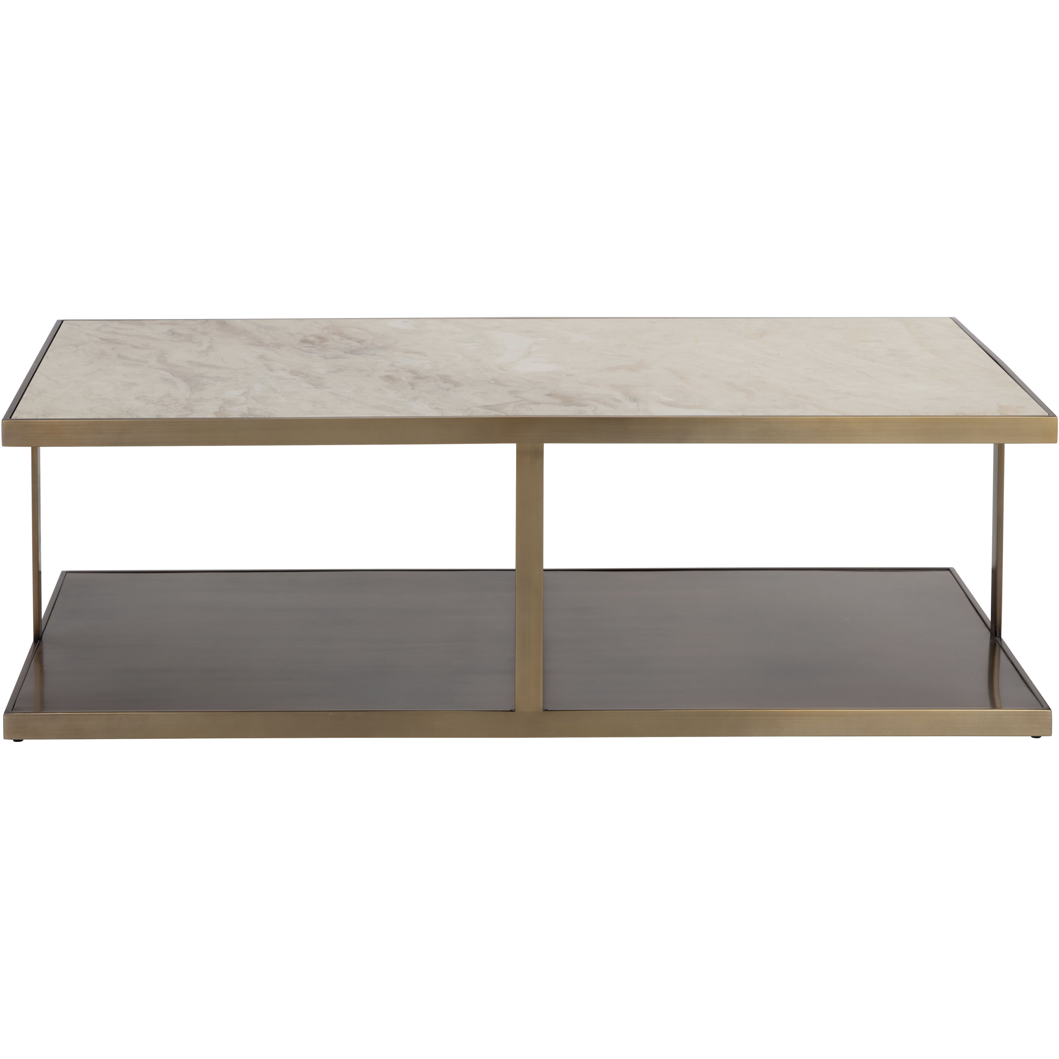 Kamali 60 X 30 inch Matte / Antique Gold Coffee Table